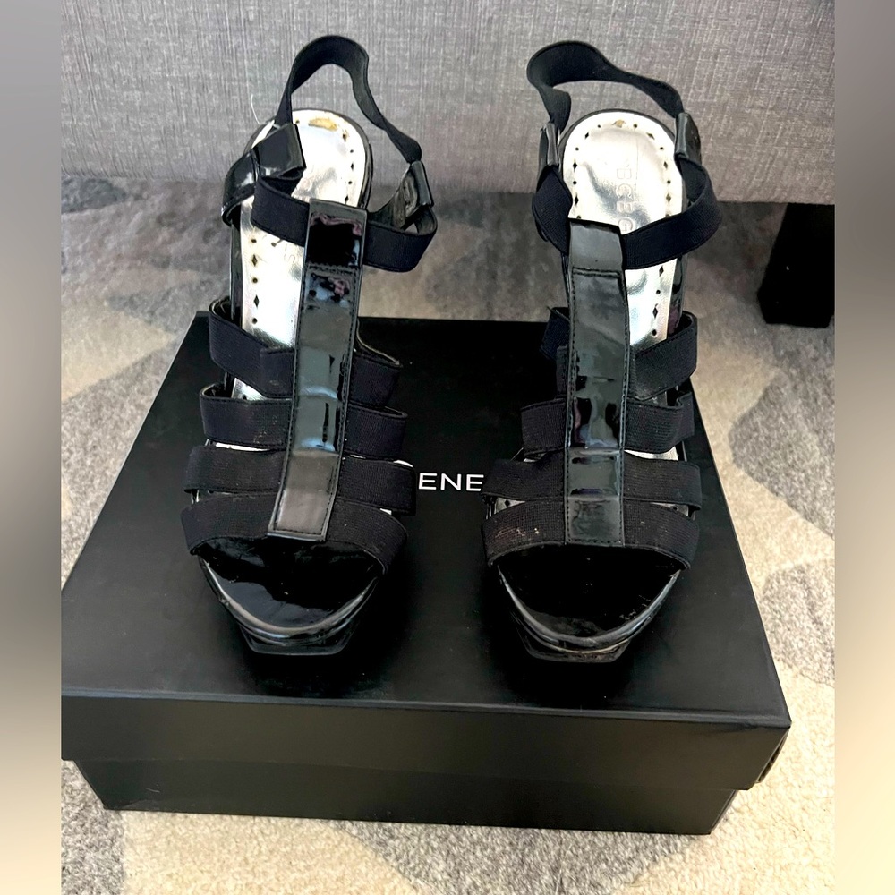 Black Strappy BCBGeneration Heels